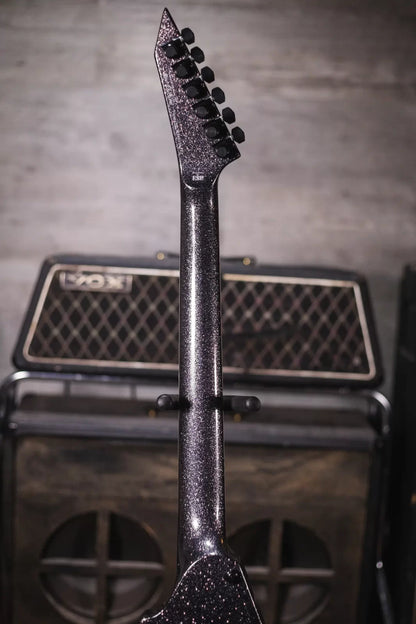 ESP LTD KH-V Kirk Hammett Signature Electric Guitar - Black Sparkle