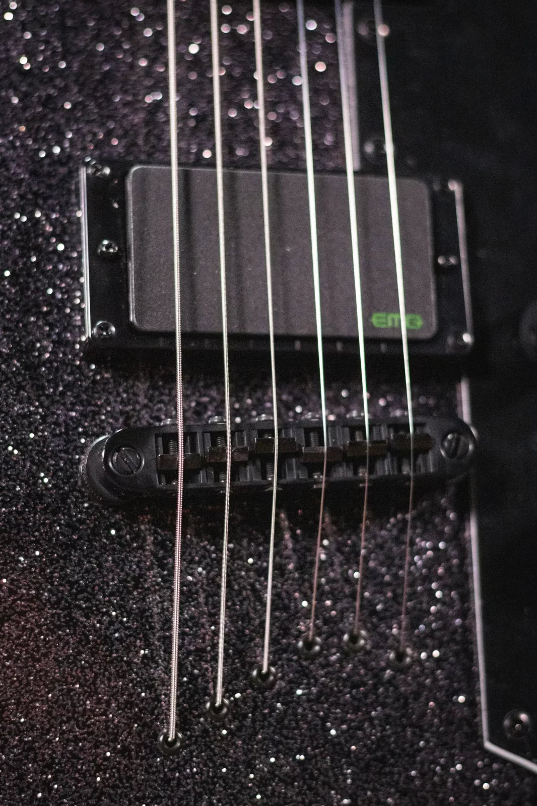 ESP LTD KH-V Kirk Hammett Signature Electric Guitar - Black Sparkle