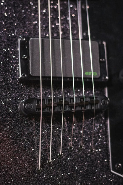 ESP LTD KH-V Kirk Hammett Signature Electric Guitar - Black Sparkle