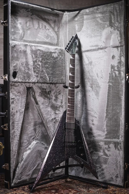ESP LTD KH-V Kirk Hammett Signature Electric Guitar - Black Sparkle