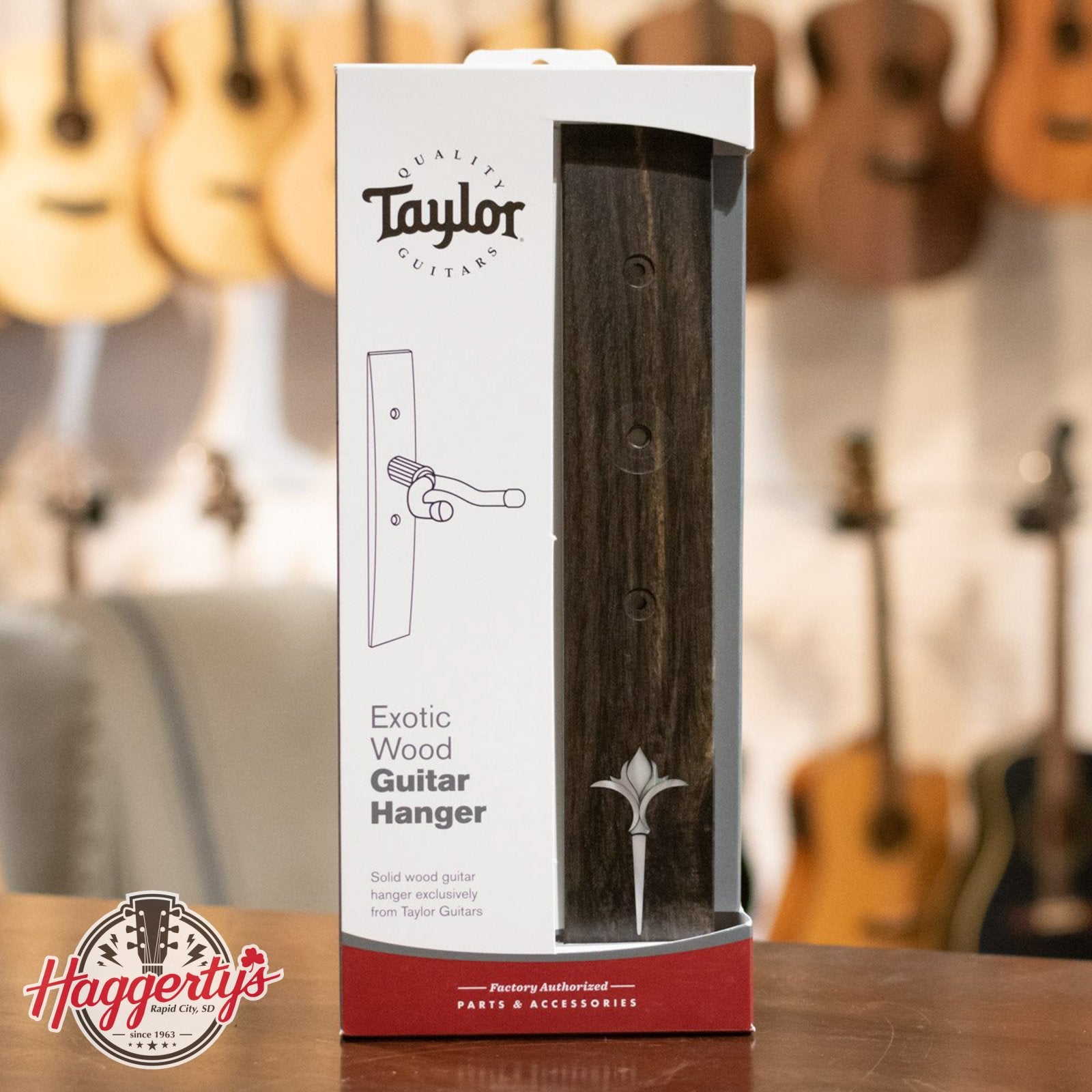 Taylor Nouveau Guitar Hanger - Ebony, Acrylic Inlay