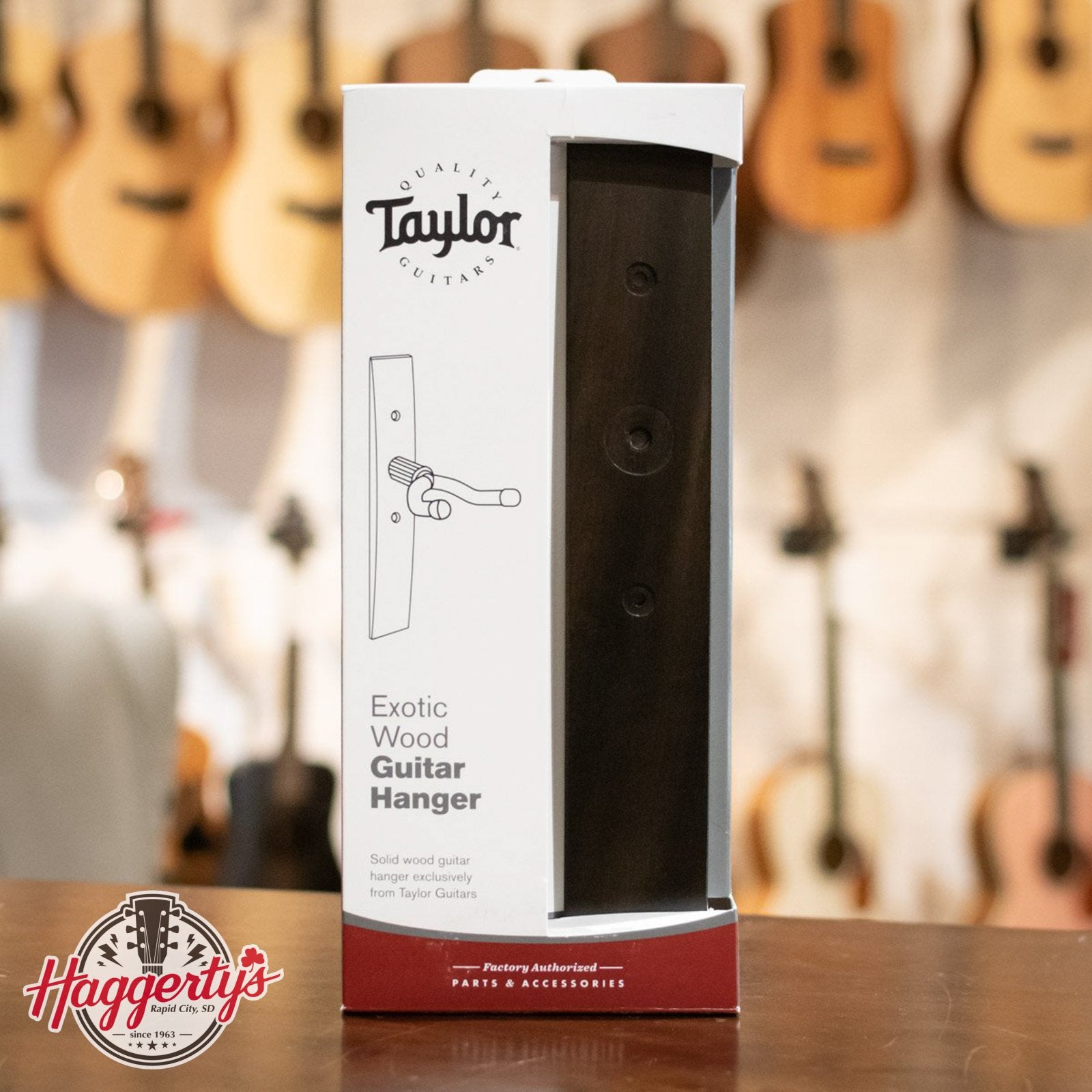 Taylor Guitar Wall Hanger - Ebony - No Inlay