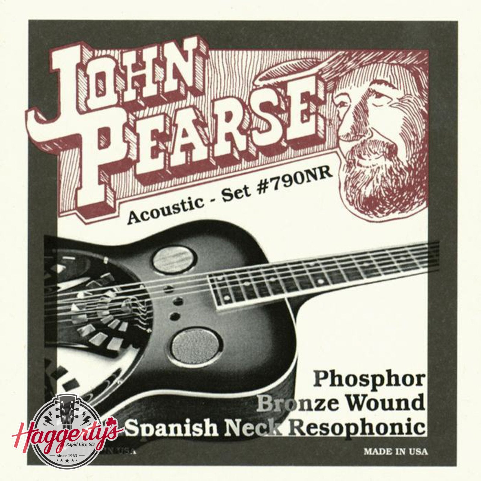 John Pearse 790NR Phosphor Bronze Spanish Neck Resophonic Guitar Strings 13-56