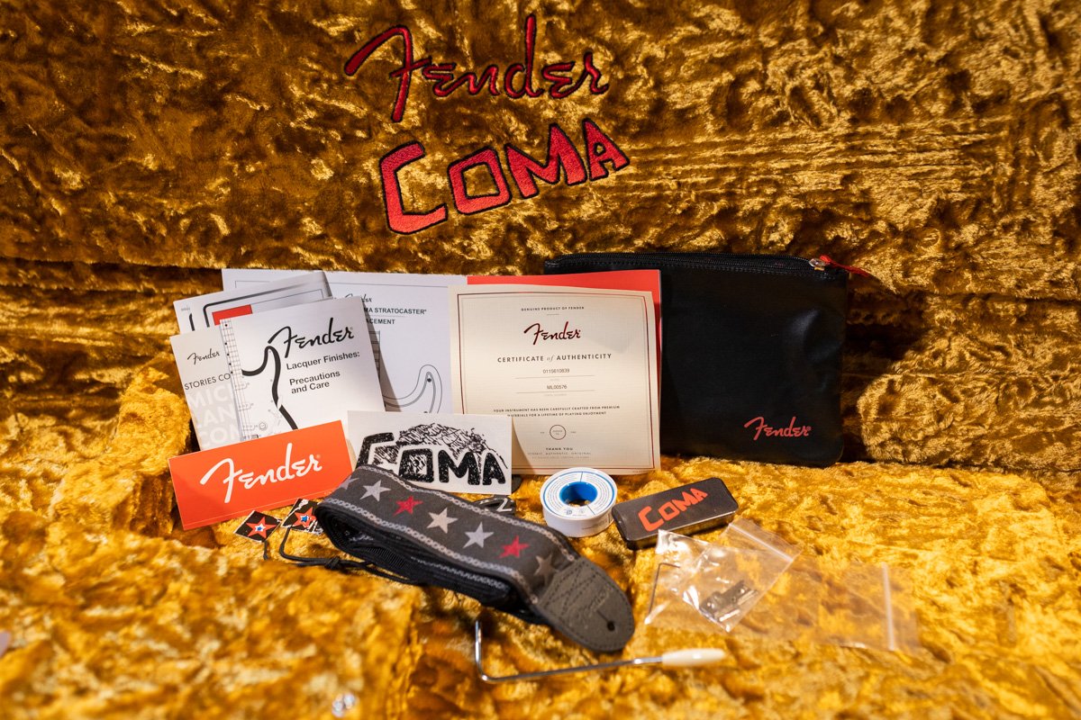 Fender Michael Landau Coma Stratocaster - Coma Red with Vintage-Style Navy Blue Hardshell Case - Demo