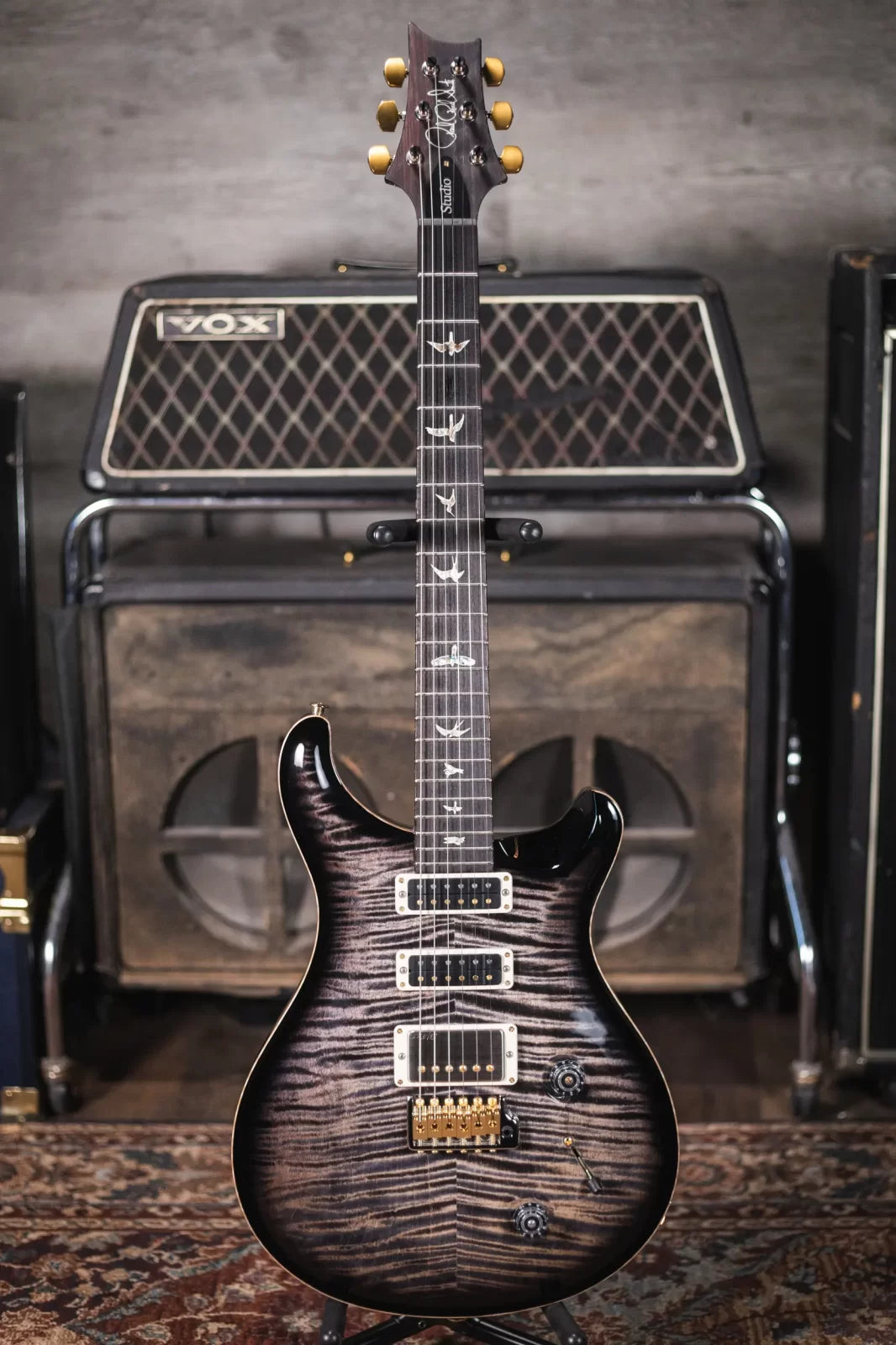 PRS Studio 10-Top Electric Guitar - Charcoal Burst with Hardshell Case - Floor Model