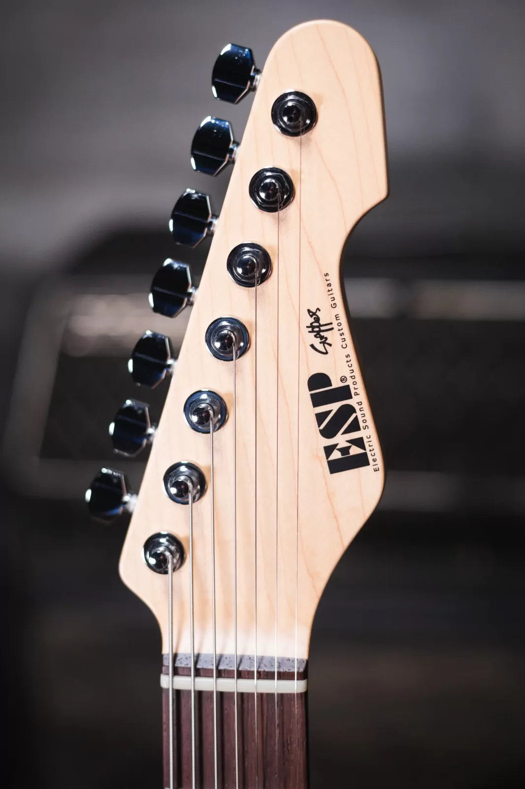 ESP SNAPPER 7 7-String Electric Guitar - Black with Hardshell Case