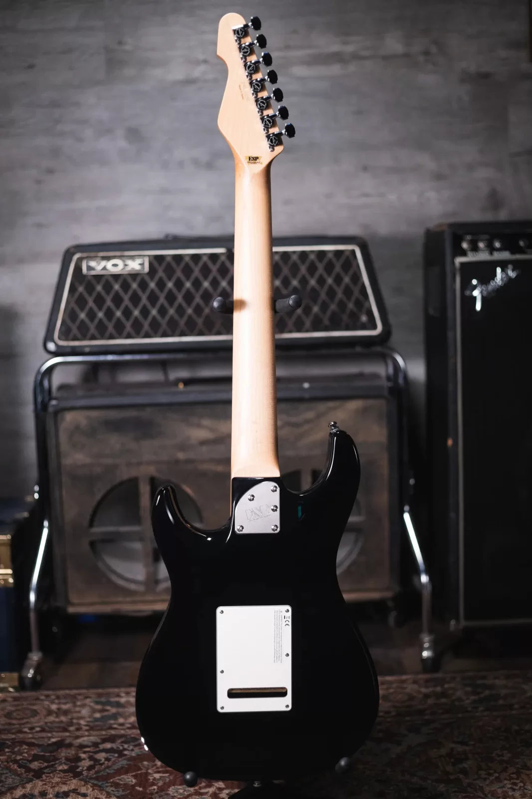 ESP SNAPPER 7 7-String Electric Guitar - Black with Hardshell Case