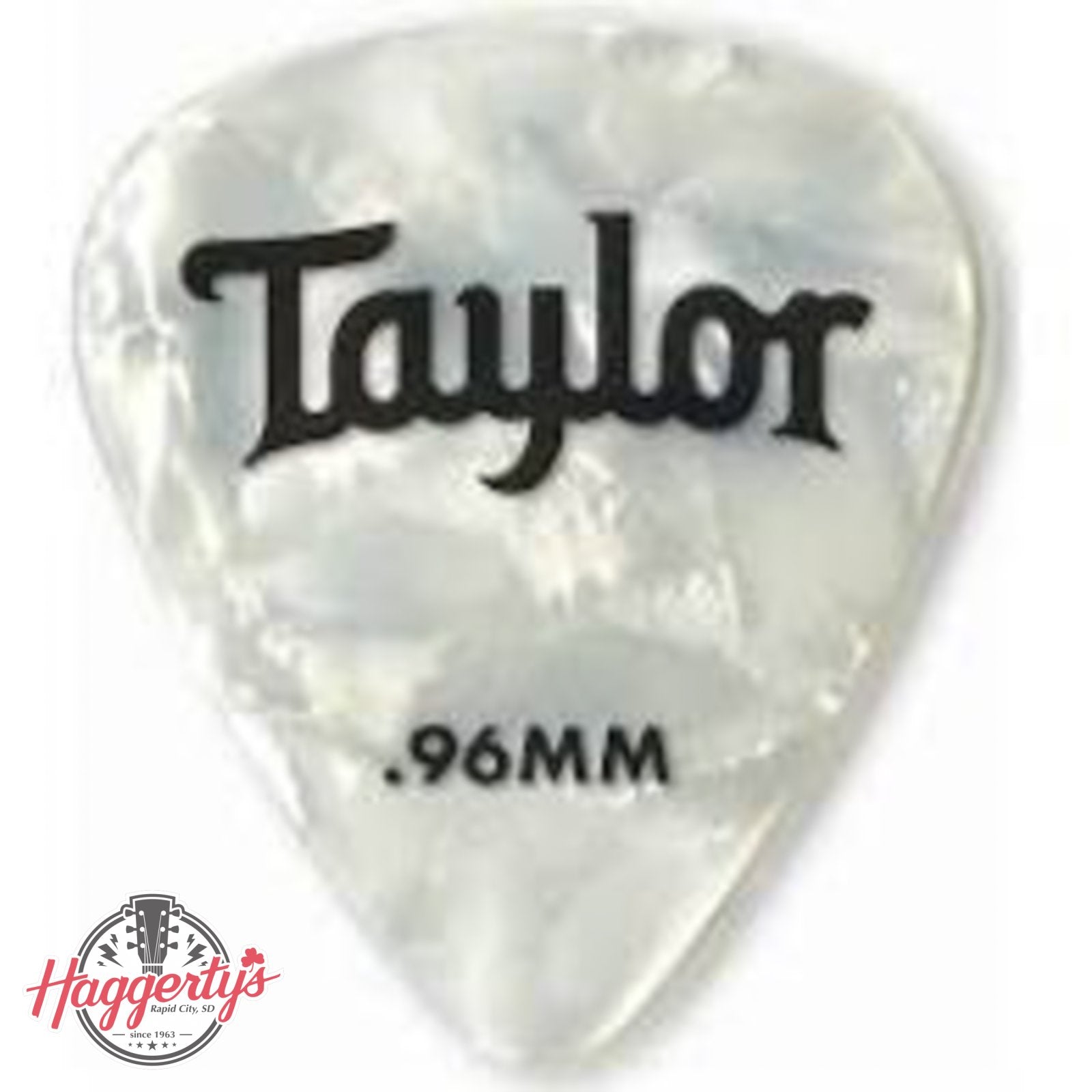 Taylor Celluloid 351 Guitar Picks, White Pearl, 12-Pack, 0.96mm