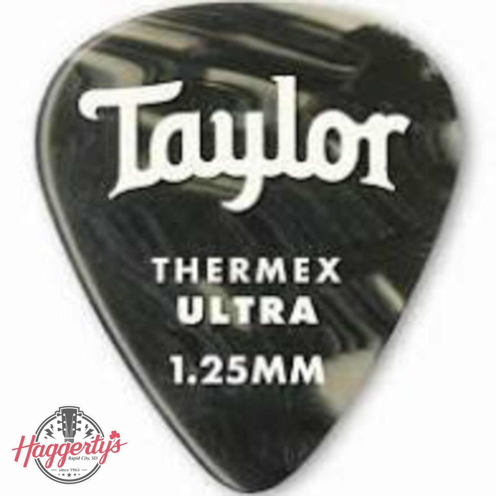 Taylor Premium Darktone 351 Thermex Ultra Picks Black Onyx 1.25mm 6-Pack