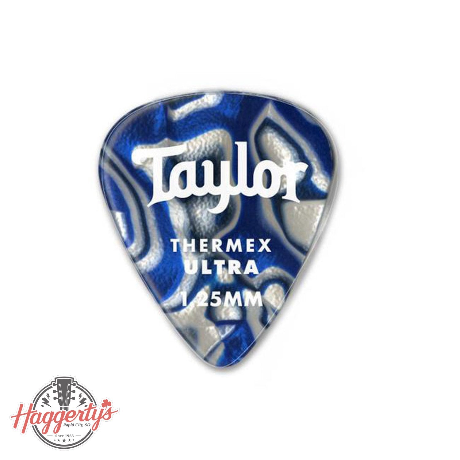 Taylor Premium Darktone 351 Thermex Ultra Picks Blue Swirl 1.00mm 6-Pack