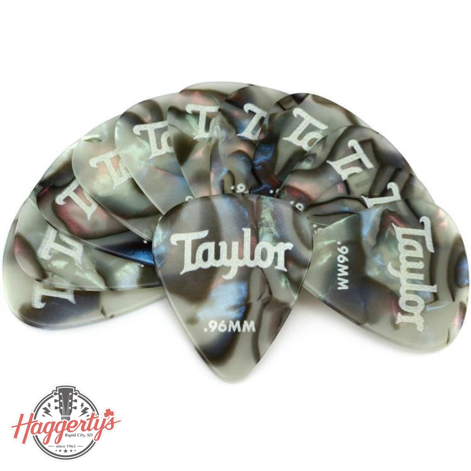 Taylor Celluloid 351 Guitar Picks, Abalone, 12-Pack, 0.71mm