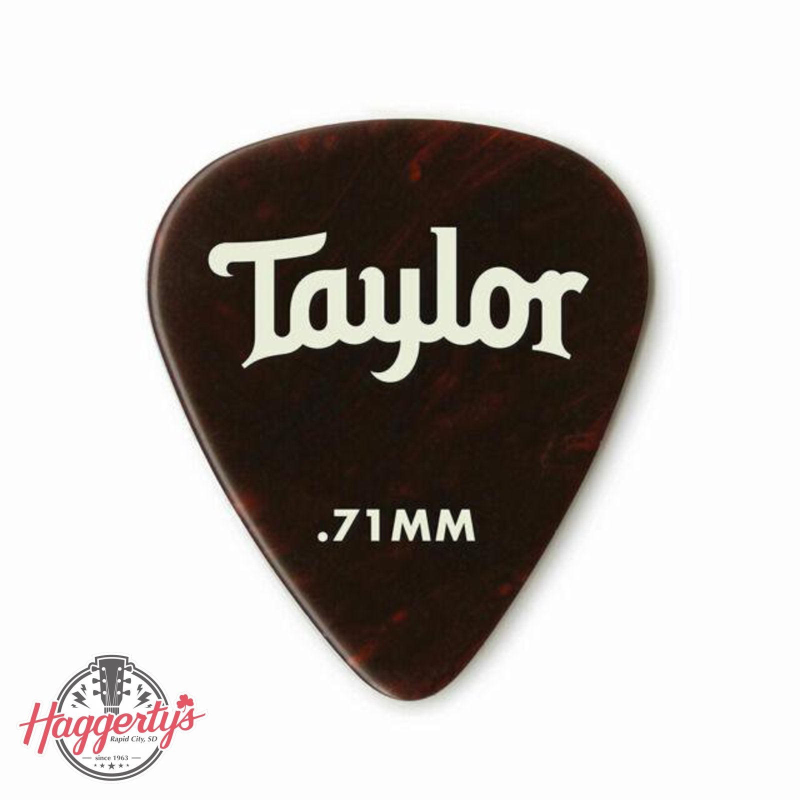Taylor Celluloid 351 Guitar Picks, Tortoise Shell, 12-Pack, 0.71mm
