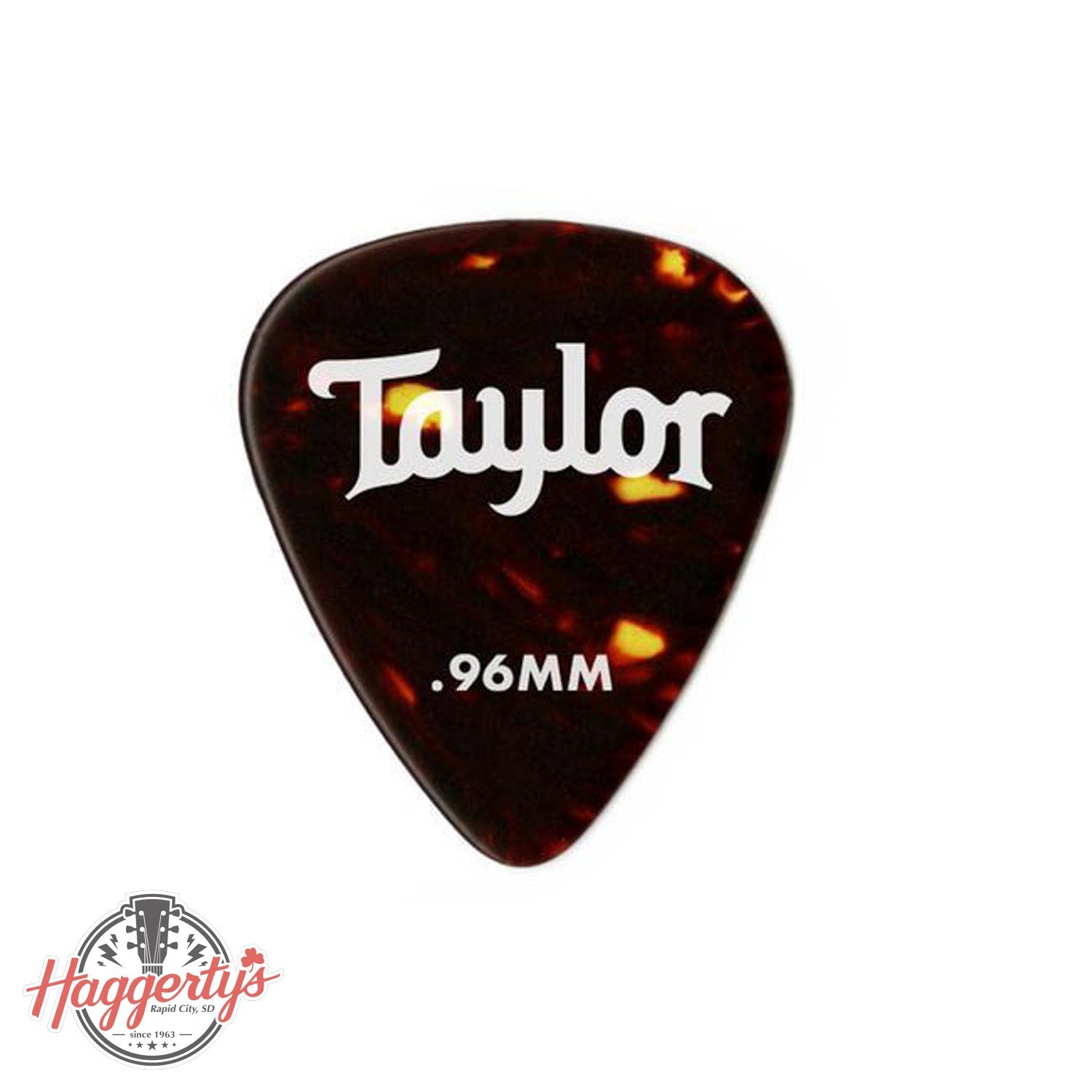 Taylor Celluloid 351 Guitar Picks, Tortoise Shell, 12-Pack, 0.96mm