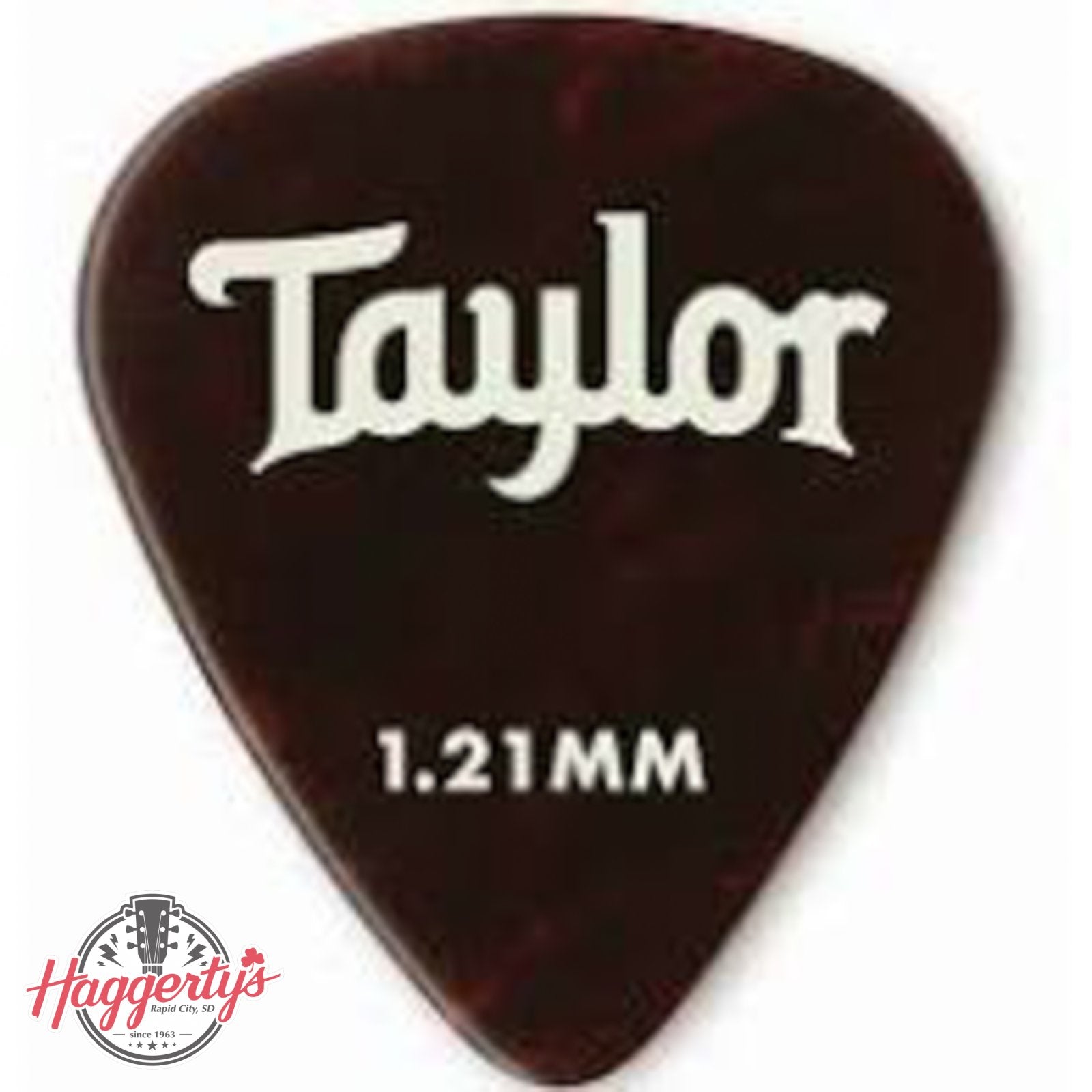 Taylor Celluloid 351 Guitar Picks, Tortoise Shell, 12-Pack, 1.21mm