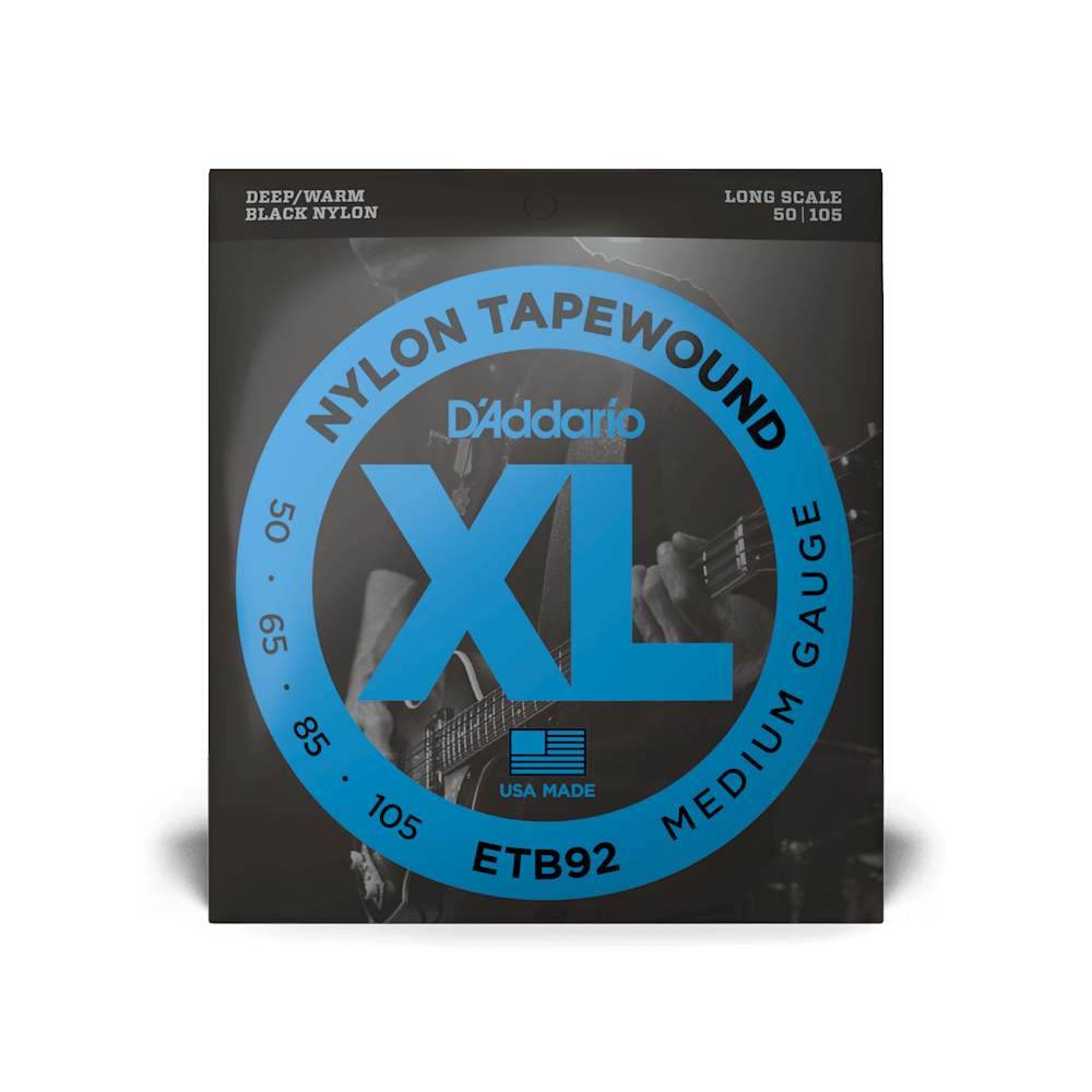 D'Addario ETB92 Nylon Tapewound Long Scale Bass Guitar Strings