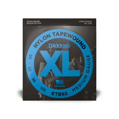 D'Addario ETB92 Nylon Tapewound Long Scale Bass Guitar Strings