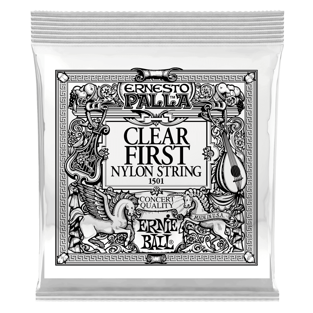 Ernie Ball Clear 1st Ernesto Palla Nylon Classical Guitar Strings (Pack of 6)