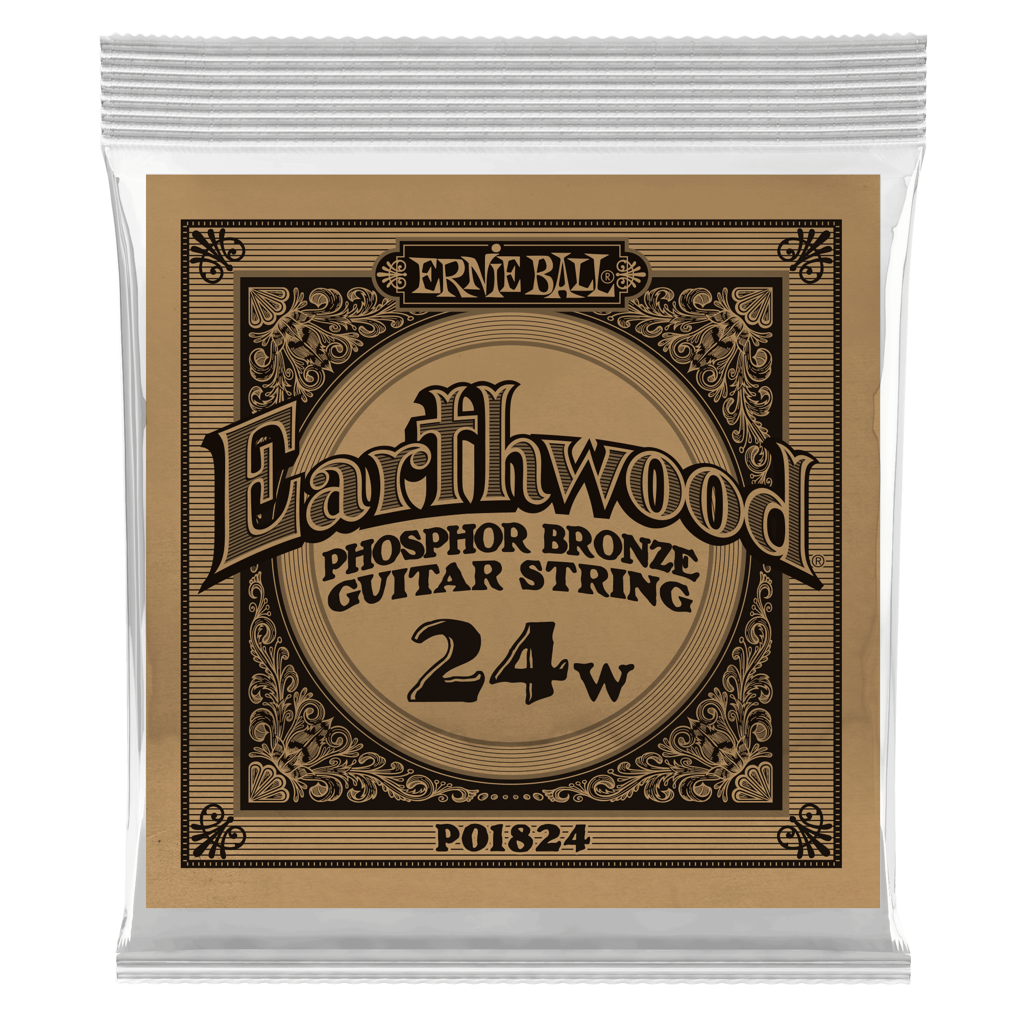 Ernie Ball Phosphor Bronze Acoustic String .024 Gauge 6 Pack