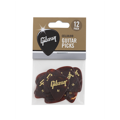 Gibson Tortoise Shell Guitar Picks 12-Pack Heavy