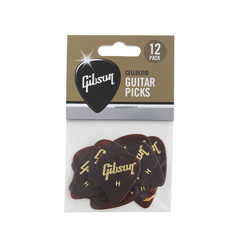 Gibson Tortoise Shell Guitar Picks 12-Pack Heavy