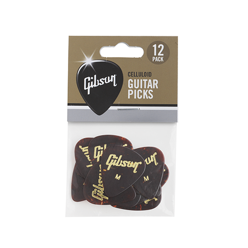 Gibson Tortoise Shell Guitar Picks 12-Pack Medium