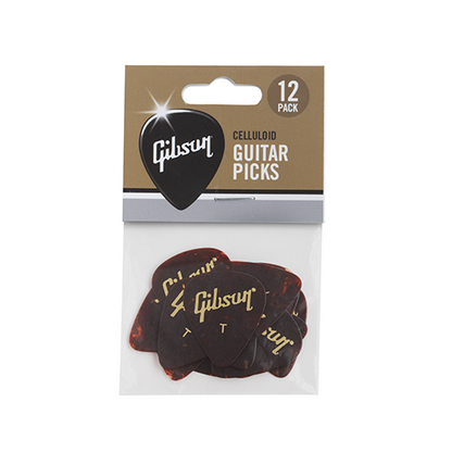 Gibson Tortoise Shell Guitar Picks 12-Pack Thin