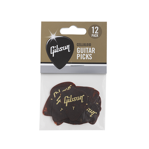 Gibson Tortoise Shell Guitar Picks 12-Pack Thin