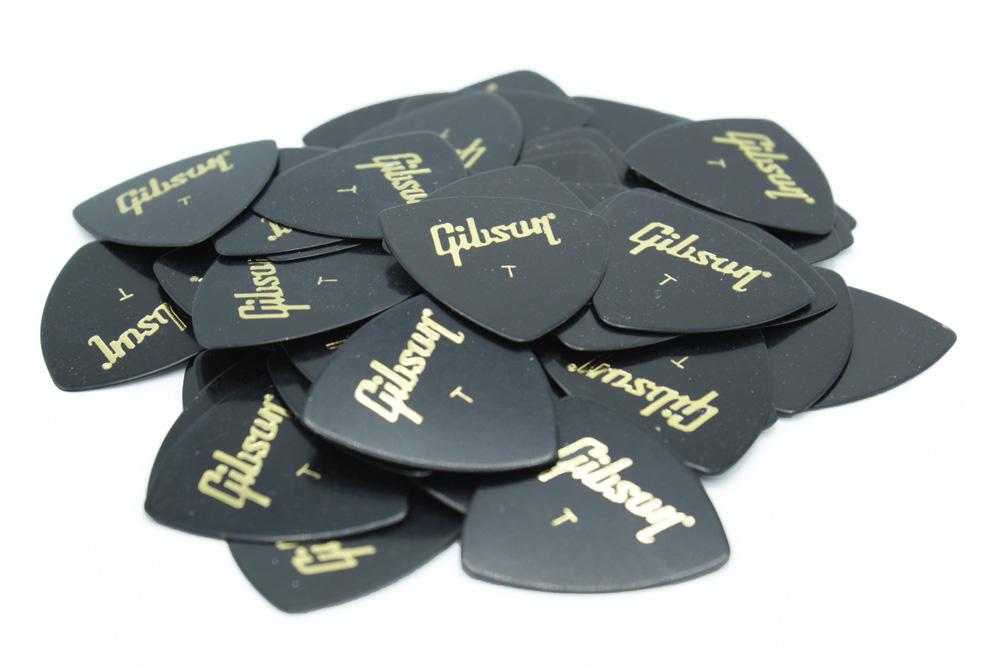 Gibson Celluloid Pick Pack (72 pieces Black) Thin