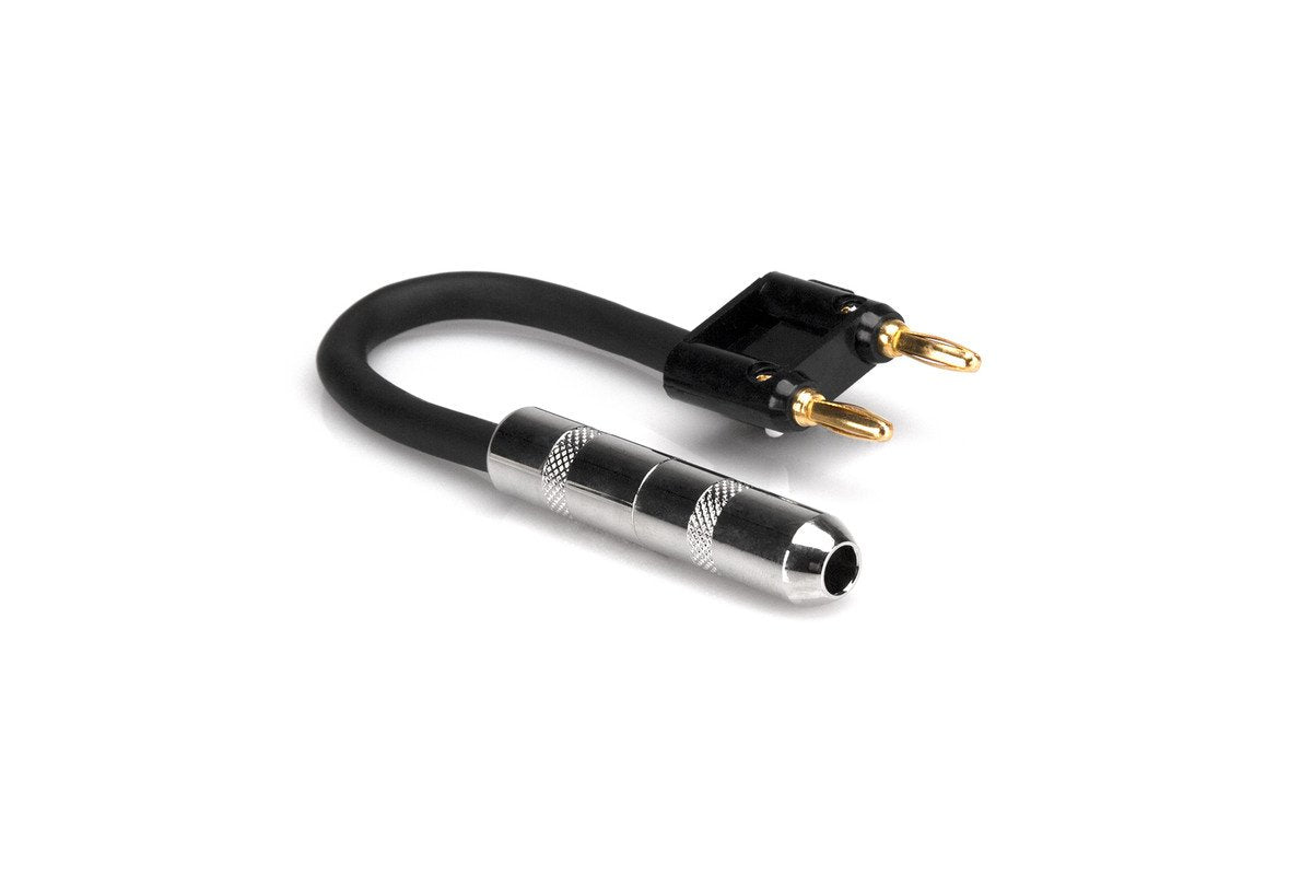 Hosa BNP-116BK 1/4" TRS Female to Dual Banana Adapter 6