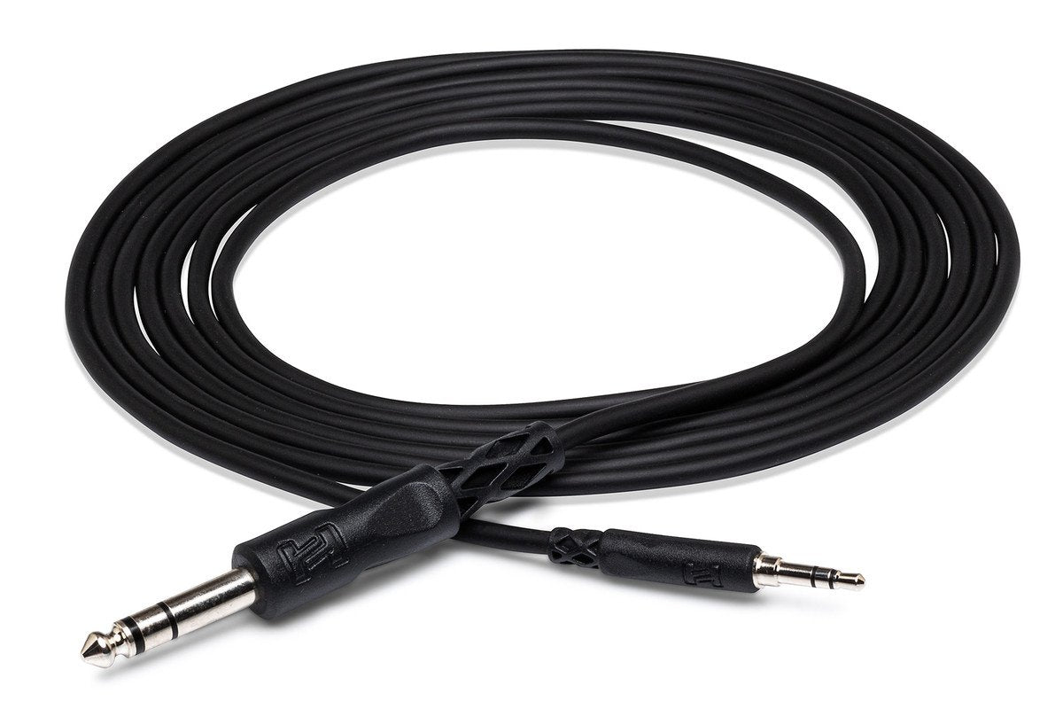 Hosa CMS-105 Stereo Interconnect 3.5 mm TRS to 1/4 in TRS 5 ft