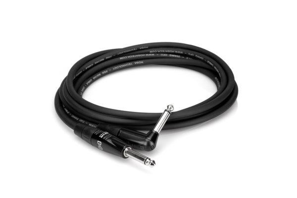 Hosa HGTR-020R Pro Guitar Cable REAN Straight to Right-angle 20 ft