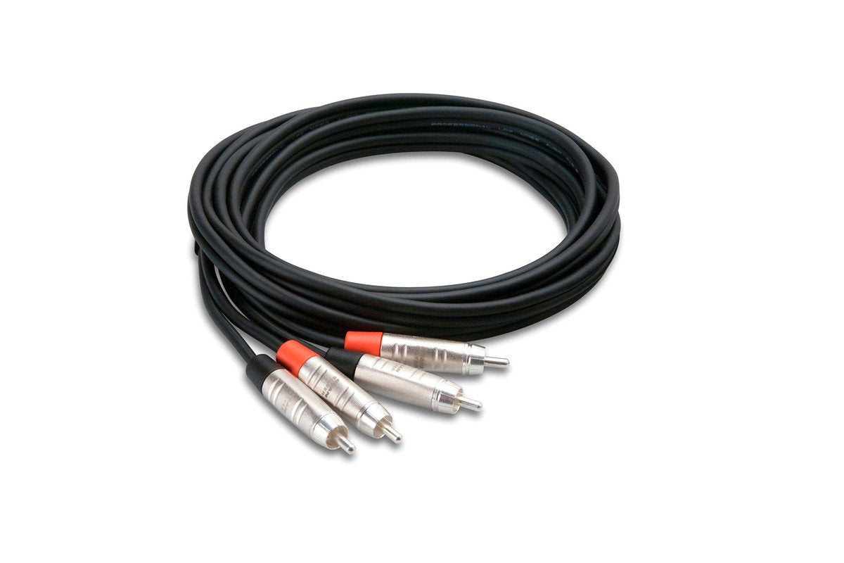 Hosa HRR-010X2 Pro Stereo Interconnect Dual REAN RCA to Same 10 ft