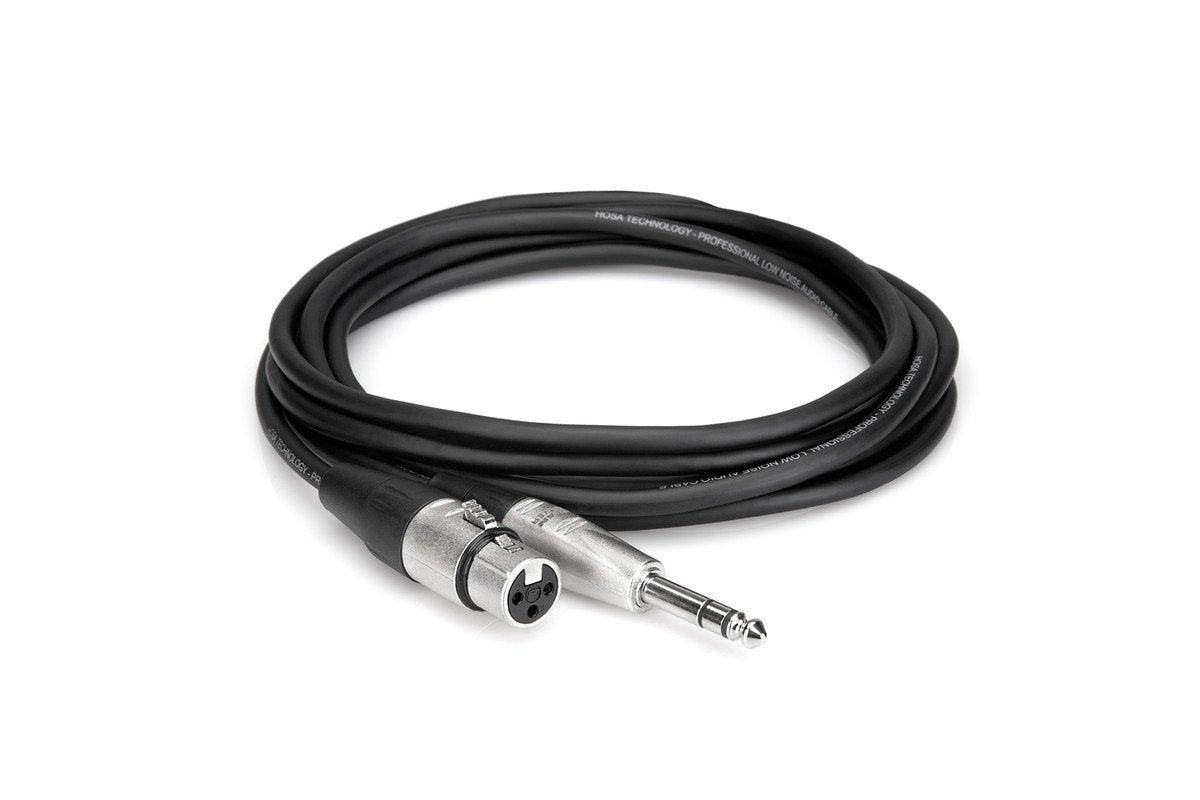 Hosa HXS-005 Pro Balanced Interconnect REAN XLR3F to 1/4 in TRS 5 ft