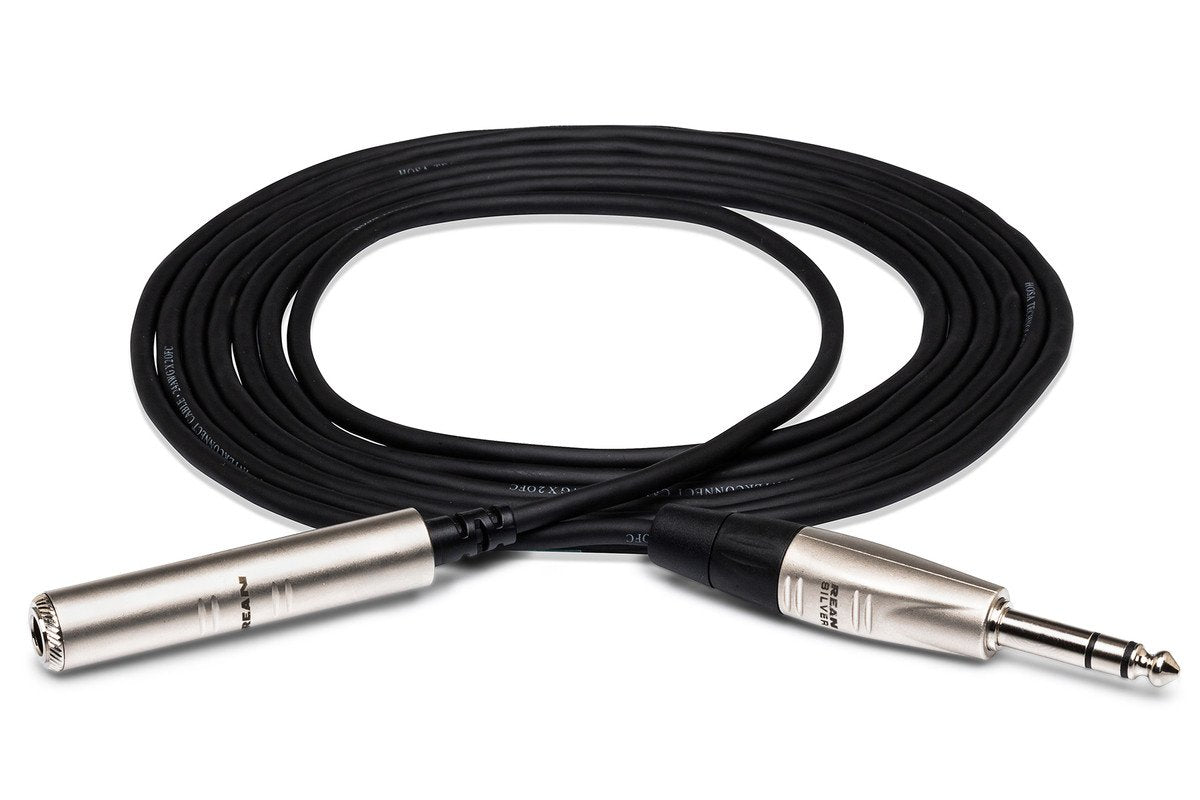 Hosa HXSS-010 Pro Headphone Extension Cable REAN 1/4 in TRS to 1/4 in TRS 10 ft