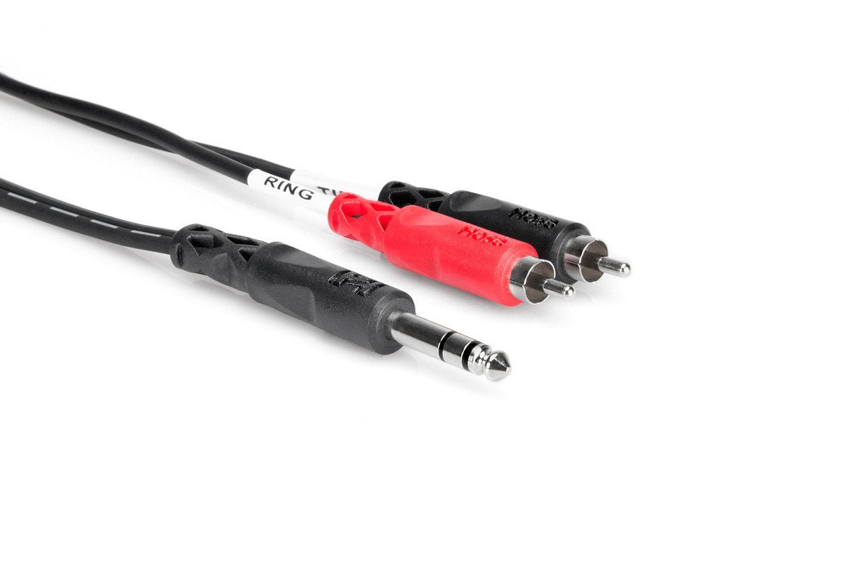 Hosa TRS-202 Insert Cable 1/4 in TRS to Dual RCA 2 m