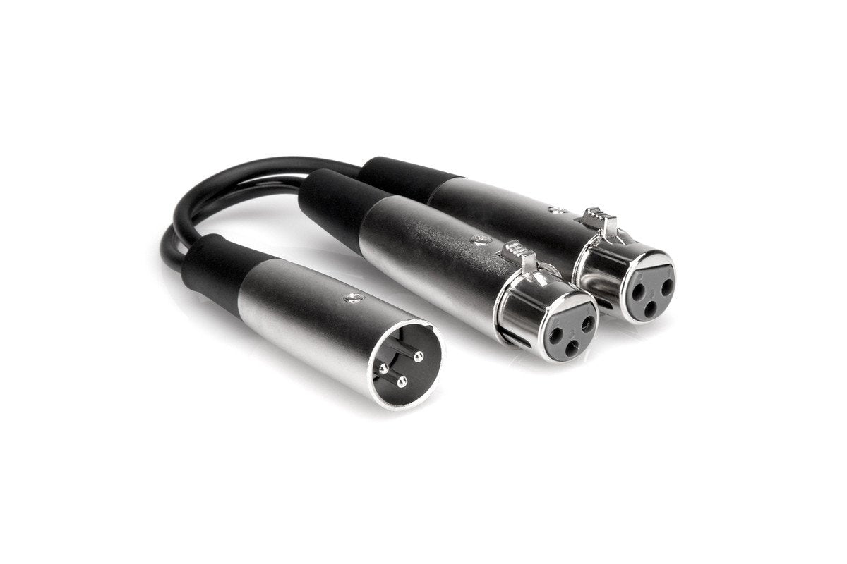 Hosa YXF-119 XLR Male to Dual XLR Female 6in