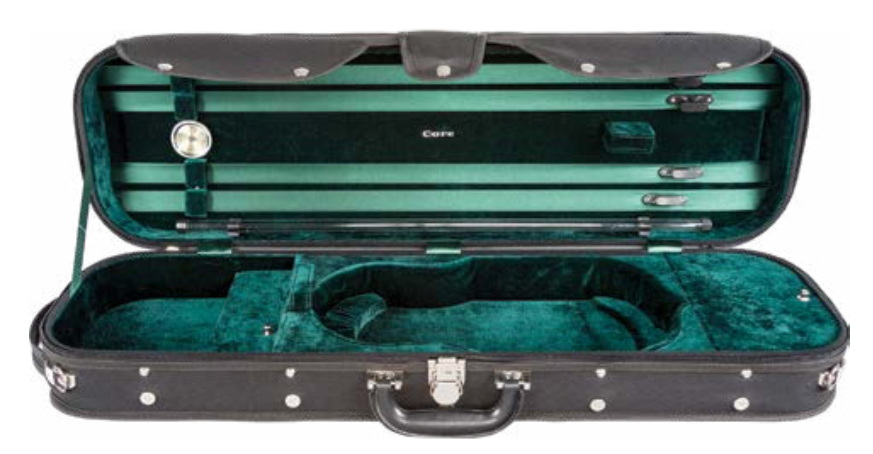 Howard Core CC500 Oblong Violin Case - Black/Green - 4/4