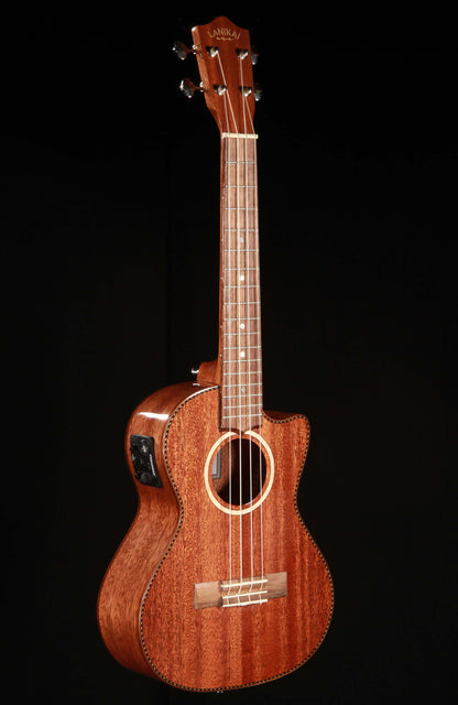 Lanikai MAS-CET Solid Mahogany Tenor Ukulele Cutaway with Electronics