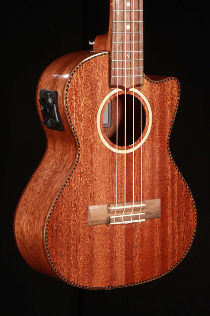 Lanikai MAS-CET Solid Mahogany Tenor Ukulele Cutaway with Electronics