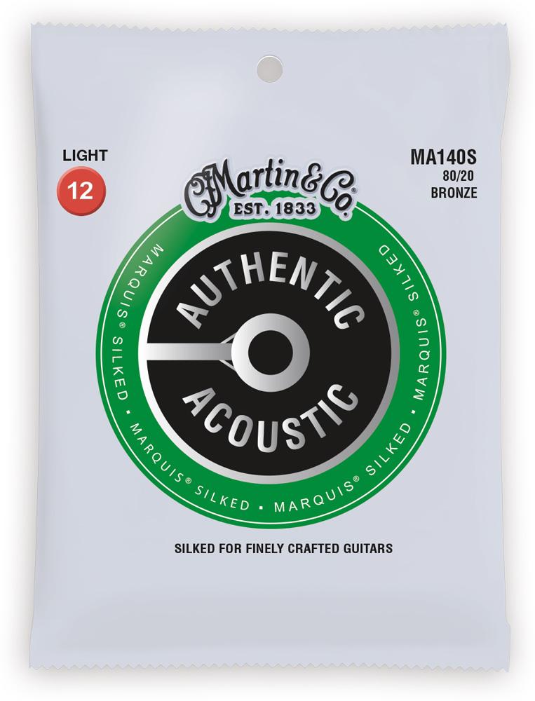 Martin MA140S Marquis 80/20 Bronze Light Authentic Acoustic Silked Guitar Strings