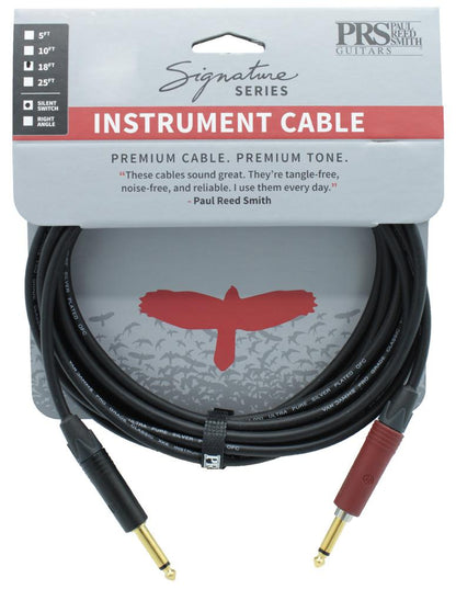 PRS 18ft Signature Instrument Cable Silent Straight/Straight