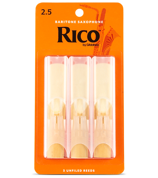 Rico Baritone Sax Reeds Strength 2.5 3 Pack