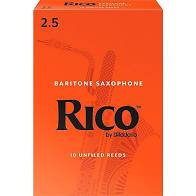 Rico Baritone Saxophone Reeds Strength 2.5 10 Box