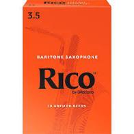 Rico Baritone Saxophone Reeds Strength 3.5 10 Box