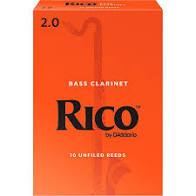 Rico Bass Clarinet Reeds Strength 2 10 Box