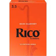 Rico Bass Clarinet Reeds Strength 3.5 10 Box