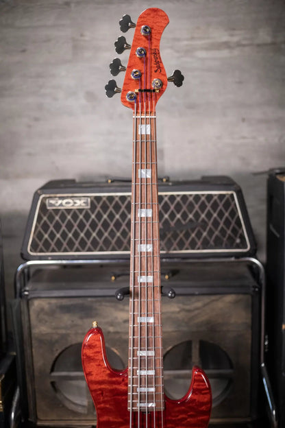 Sadowsky Limited Edition 2023 MasterBuilt 21-Fret 5-String Standard J/J Bass - Majestic Red Transparent