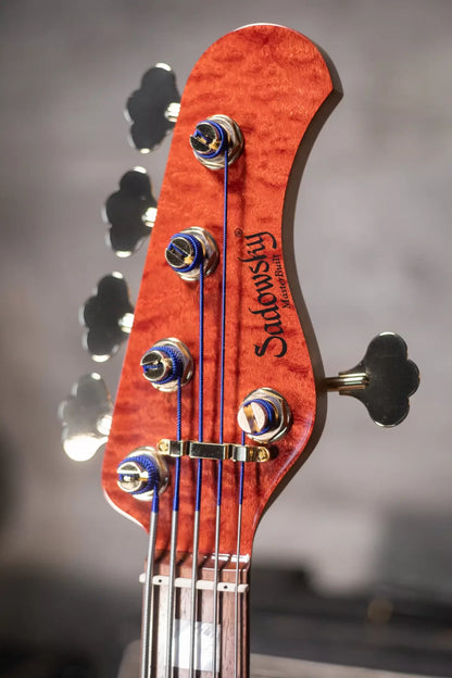 Sadowsky Limited Edition 2023 MasterBuilt 21-Fret 5-String Standard J/J Bass - Majestic Red Transparent