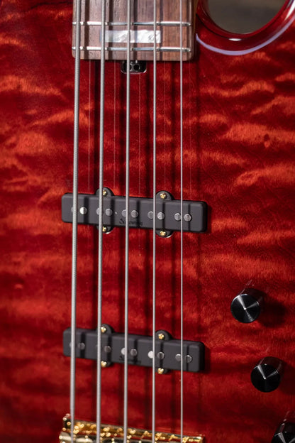 Sadowsky Limited Edition 2023 MasterBuilt 21-Fret 5-String Standard J/J Bass - Majestic Red Transparent