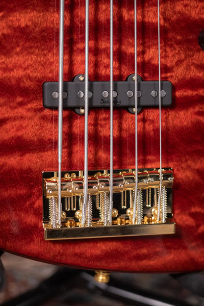 Sadowsky Limited Edition 2023 MasterBuilt 21-Fret 5-String Standard J/J Bass - Majestic Red Transparent